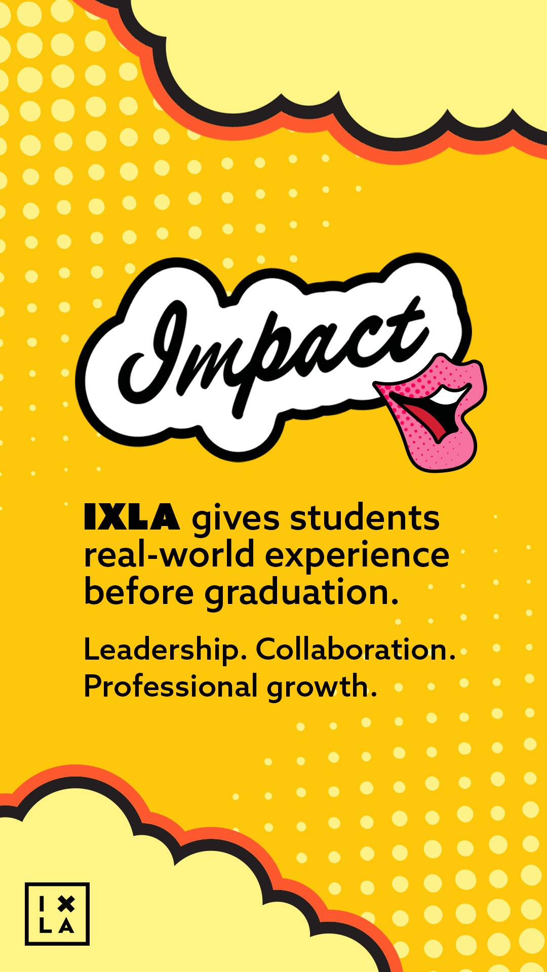 CSUN Giving Day Instagram Story graphic describing IntersectLA's impact on students