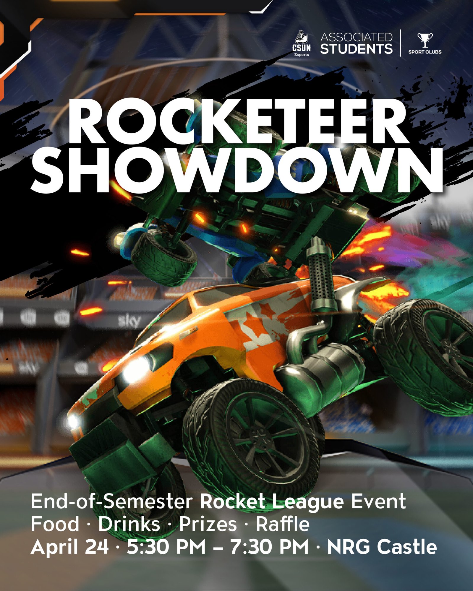 Orange Rocket League Car