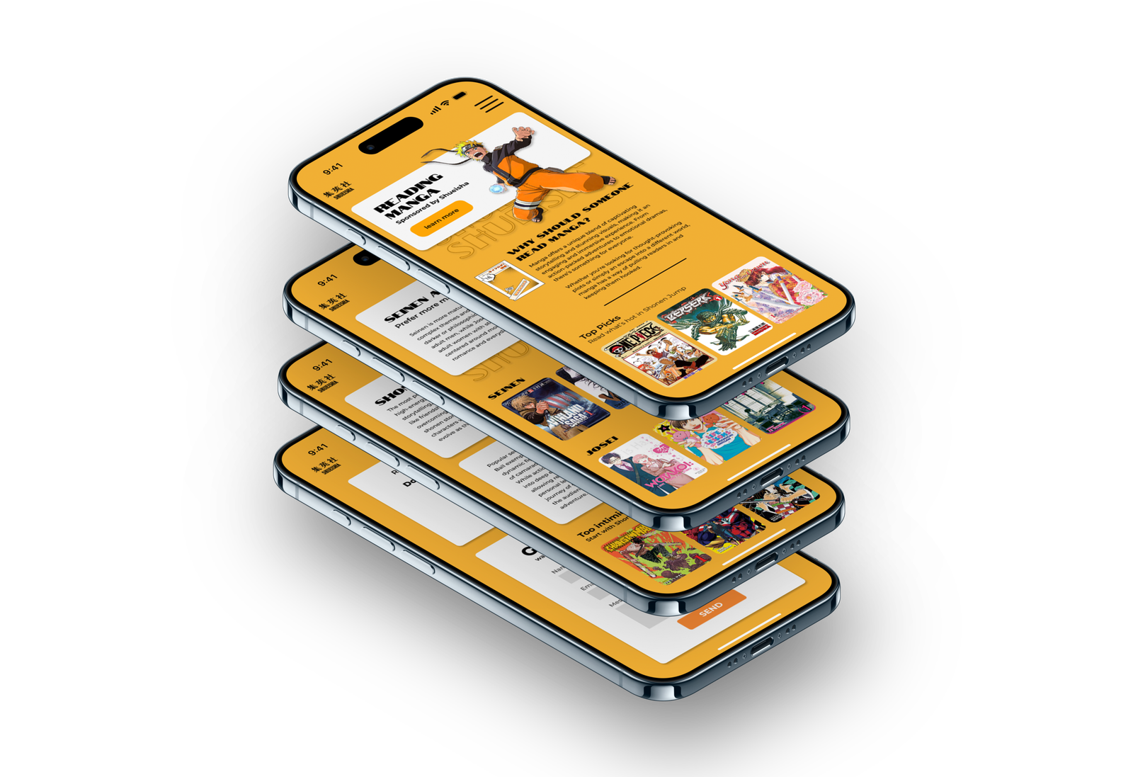 A Mockup of a Website for Shonen Jump