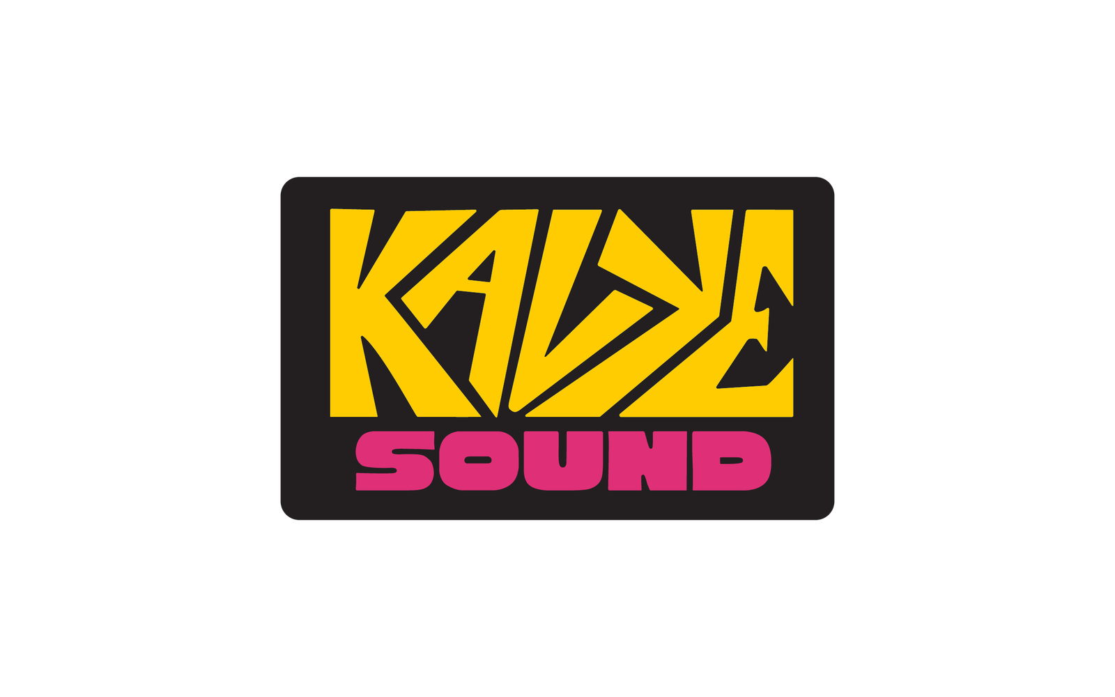 Kalye Sound Main Logo "Kalye" in a yellow Customized Typeface and "Sound" in hot pink Cubao font